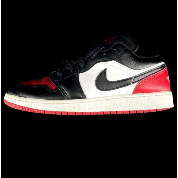 Nike Other - Nike Air Jordan 1 Low Black/Red/White Sneakers Size 7Y Basketball Shoes